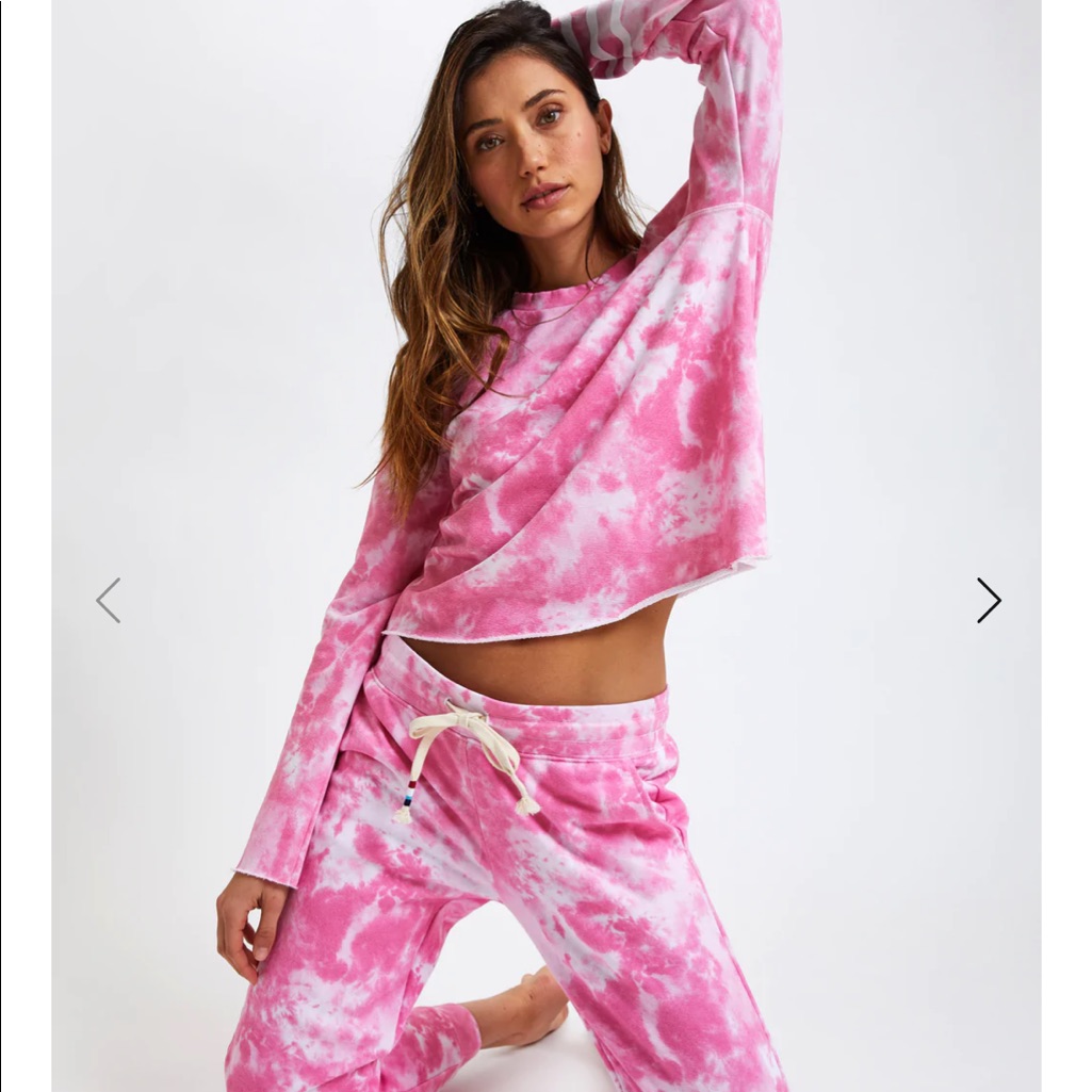 Sol Angeles Set. Slightly Cropped Pullover And Joggers. Joggers Medium. Top L